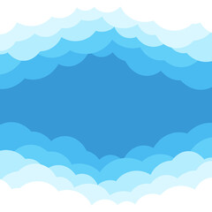 雲の背景　正方形　青空B