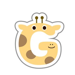 G かわいいアルファベット　英文字　単品