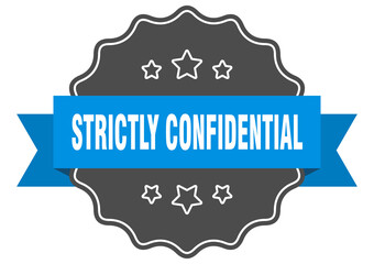 strictly confidential label. strictly confidential isolated seal. sticker. sign