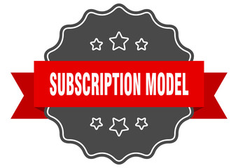 subscription model label. subscription model isolated seal. sticker. sign