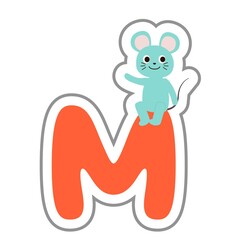 M かわいいアルファベット　英文字　単品