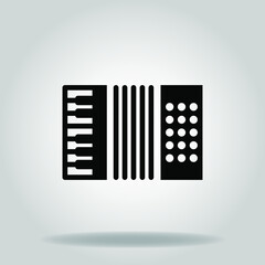 Fototapeta na wymiar accordion icon or logo in glyph 