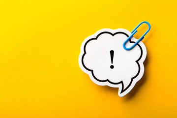 Exclamation Mark Concept Speech Bubble