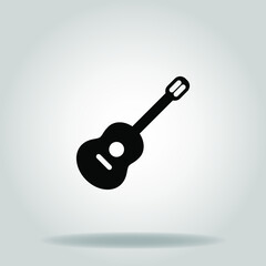 guitar icon or logo in  glyph
