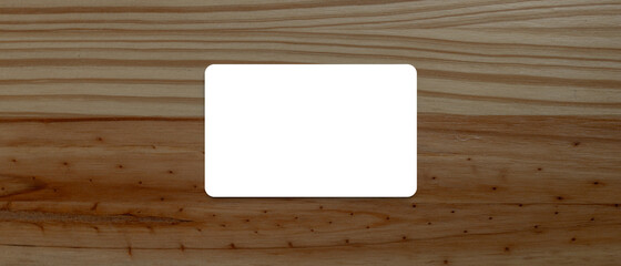 Mock up credit card on  the table.