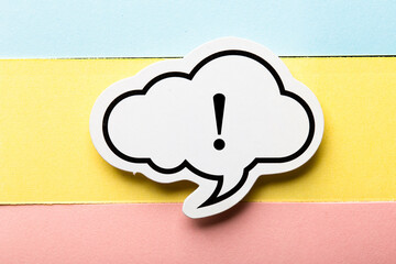 Exclamation Mark Concept Speech Bubble