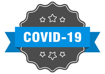 covid-19 label. covid-19 isolated seal. sticker. sign