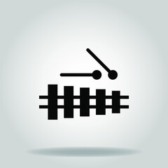 xylophone icon or logo in  glyph
