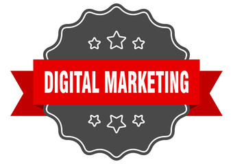 digital marketing label. digital marketing isolated seal. sticker. sign