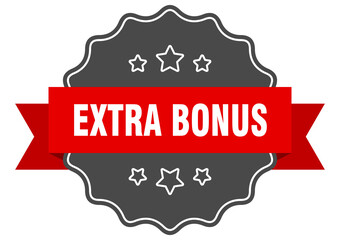 extra bonus label. extra bonus isolated seal. sticker. sign