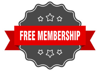 free membership label. free membership isolated seal. sticker. sign