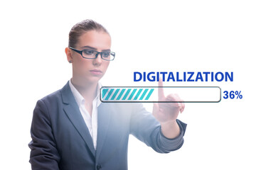 Digital transformation and digitalization concept