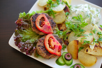 cutlets with potatoes