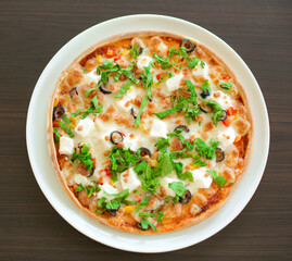 pizza with mushrooms