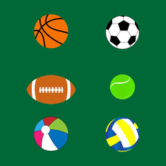 set of sport balls