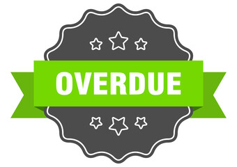 overdue label. overdue isolated seal. sticker. sign