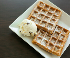 waffles on a plate