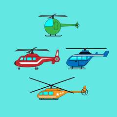helicopter vector illustration