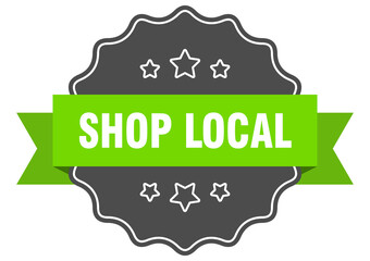 shop local label. shop local isolated seal. sticker. sign