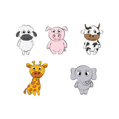 illustration vector graphic of cute  animal character cartoon isolated, perfect for cover, book, birthday card, gift card, wrap paper, sticker, t-shirt, memo, decoration