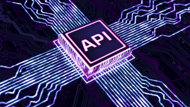 API - Application Programming Interface. Software development tool. Business, modern technology, internet and networking concept.