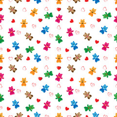 Fototapeta na wymiar seamless pattern with cute animal charater