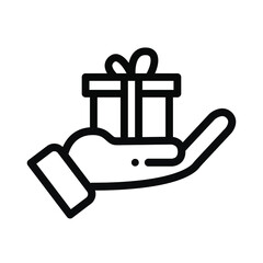 Gift, handing a gift, giftin icon isolated on white background EPS Vector