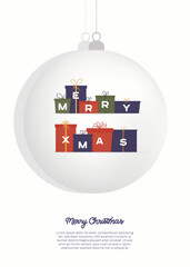 Fototapeta premium Vector Illustration. Merry Christmas greeting card.