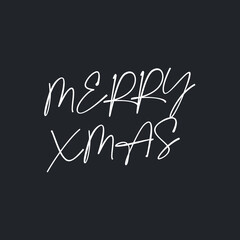 Obraz premium Merry Christmas - Creative typography lettering for Holiday Gift card EPS Vector 