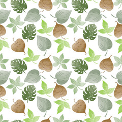 seamless pattern with leaves