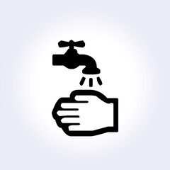 washing hand icon vector