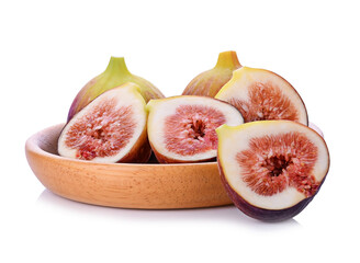 Fresh figs, sweet figs isolated on white background.