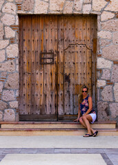 Spanish door in Mexico