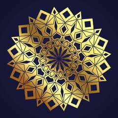 Mandala art ornament Luxury, with gold color