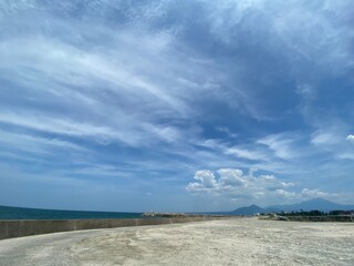clouds over the road