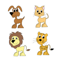 illustration vector graphic of cute  animal character cartoon isolated, perfect for cover, book, birthday card, gift card, wrap paper, sticker, t-shirt, memo, decoration