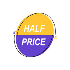 Modern Abstract Half Price Label