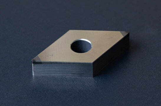 insert positive rhombic cutting tool with hole. Coated, cermet for steel stainless cast iron. Cutting facing boring chamfered parts automotive, jig, fixture.