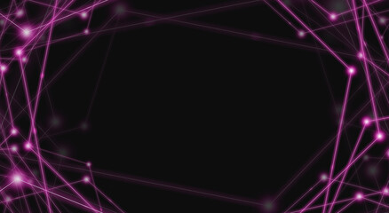 Fluorescent laser light Straight line pattern on a black background