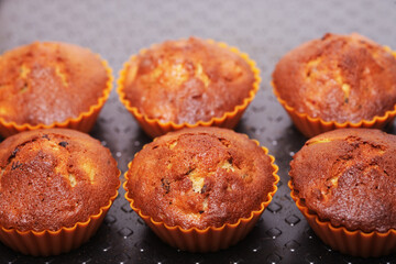 fresh pastries, cupcakes close up picture