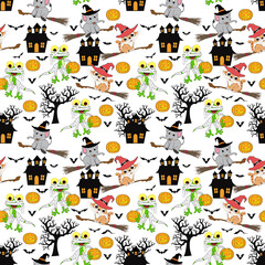 seamless pattern with cute ornament