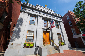Salem City Hall at 93 Washington Street in Historic city center of Salem, Massachusetts MA, USA.  