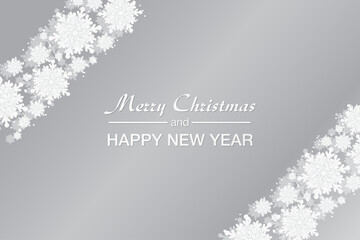 Vector banner for Christmas, New Year, snowflakes