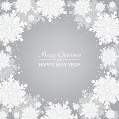 Vector banner for Christmas, New Year, snowflakes