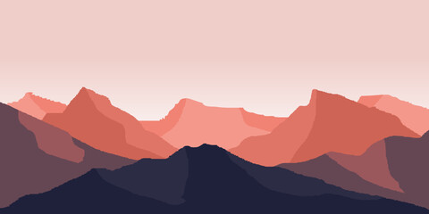 sunset in the mountains, wallpaper of mountain sunset