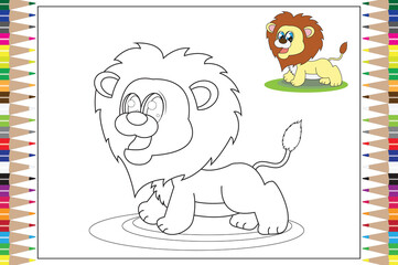 coloring cute animal for kids