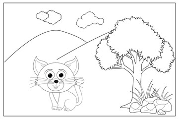coloring cute animal for kids
