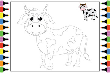 coloring cute animal for kids