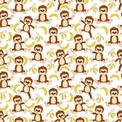 seamless pattern with cute animal character