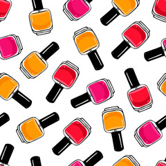 Obraz premium Seamless nail polish pattern